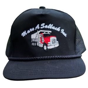 Marc A Sallack Inc Black Trucker Hat Wear Guard Mesh Back Snapback Adjustable